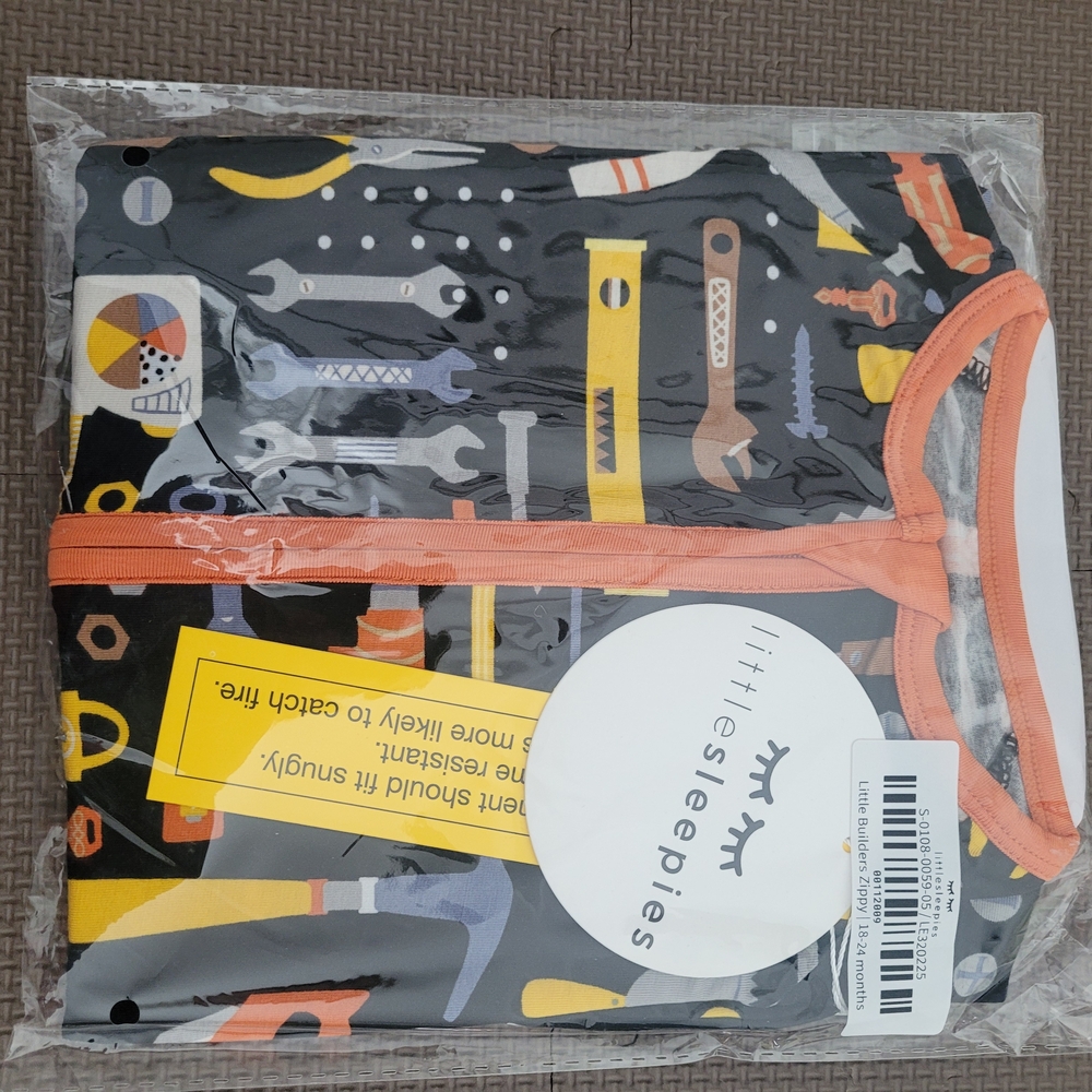 Little Sleepies Little Builders Zippy 18-24 months